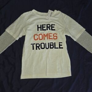 The Children's Place Long Sleeve Tee - White, Gray, and Orange